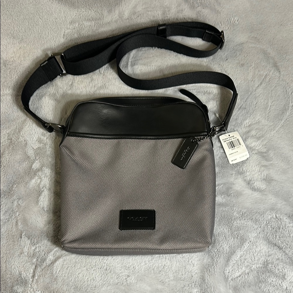 COACH F37609 Black and Gray Crossbody Messenger Bag NWT
